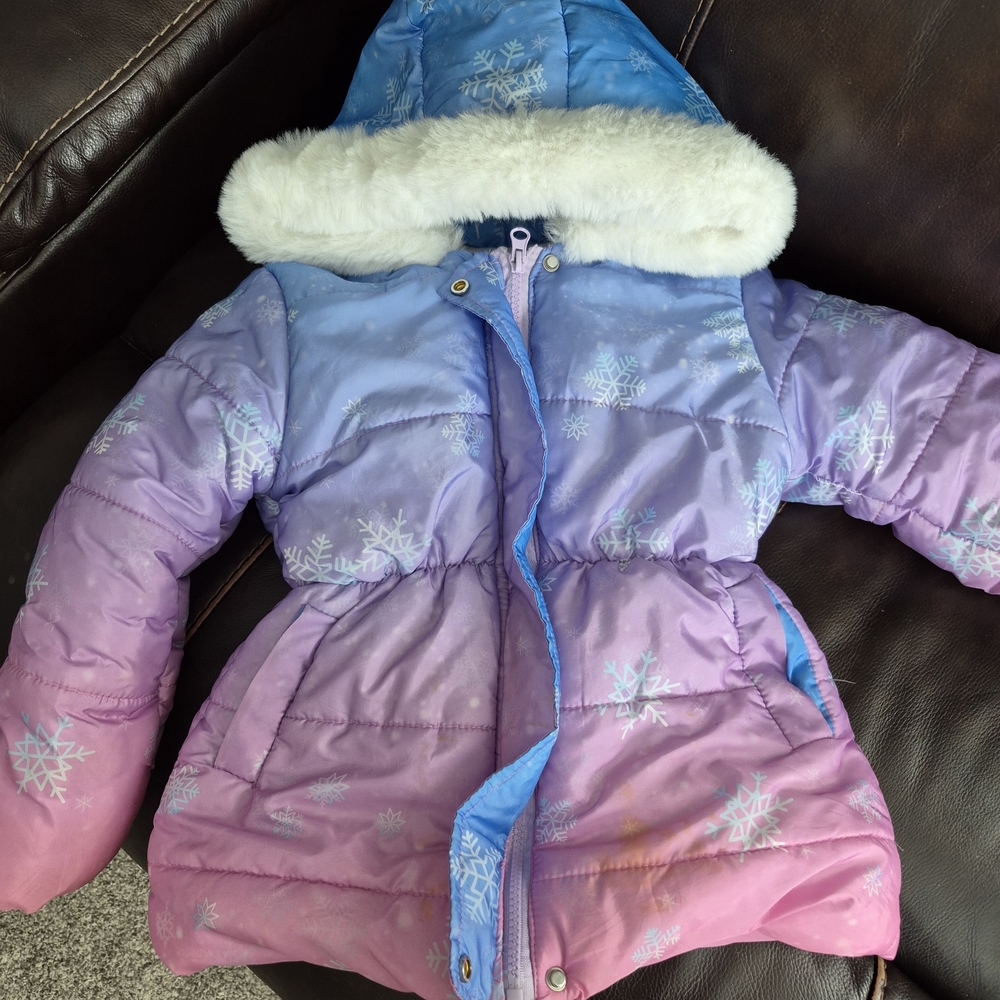 Kids Gradient Snowflake Puffer Jacket